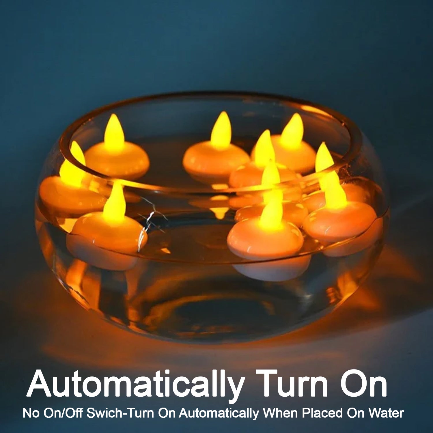 6439 Set of 12 Flameless Floating Candles Battery Operated Tea Lights Tealight Candle - Decorative, Wedding. DeoDap 6439 Set of 12 Flameless Floating Candles Battery Operated Tea Lights Tealight Candle - Decorative, Wedding. DeoDap